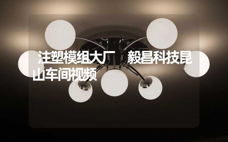 注塑模组大厂 毅昌科技昆山车间视频
